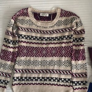 Patterned sweater size small
